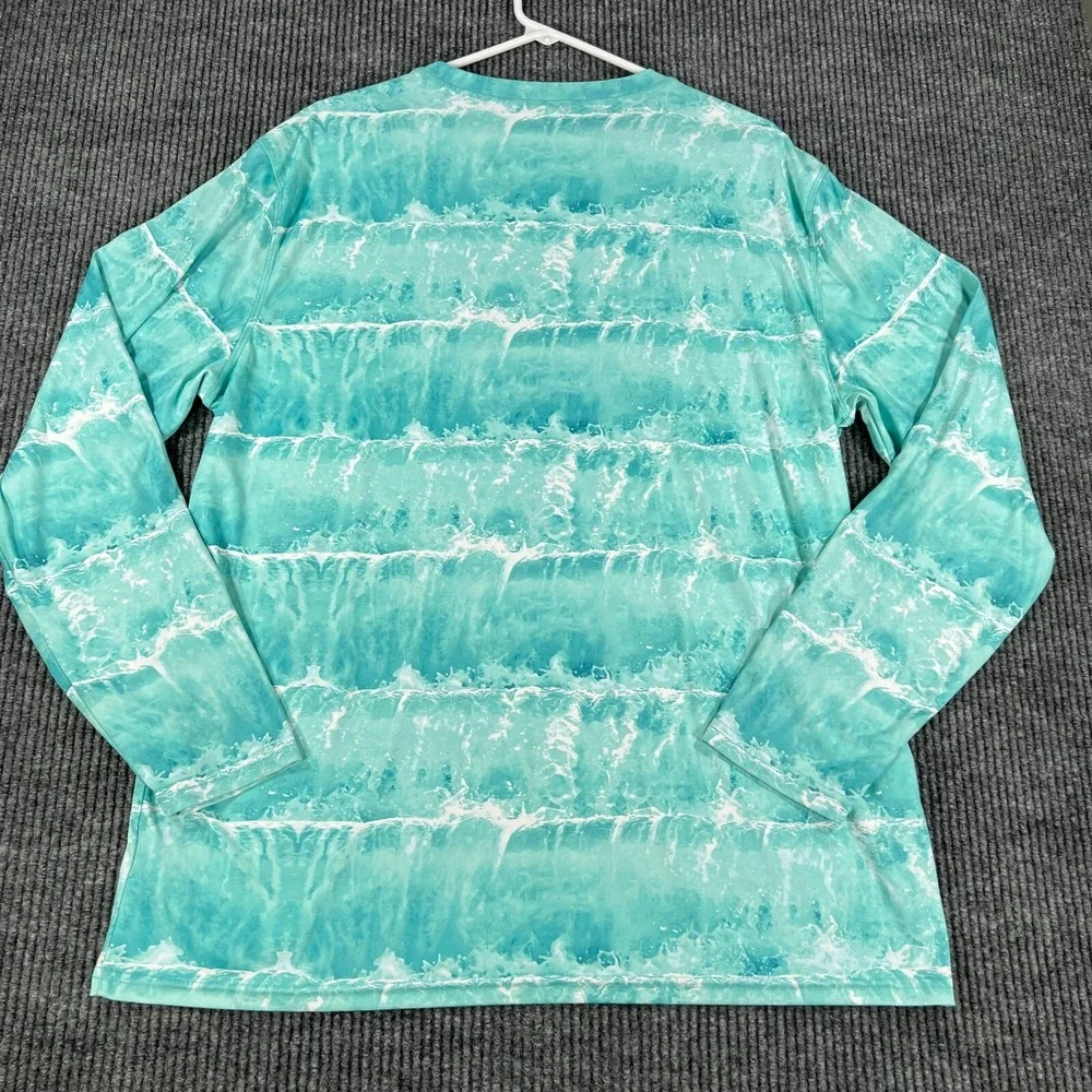 Reel Life Shirt Mens XL Extra Large Green Long Sleeve Fishing Outdoor Casual